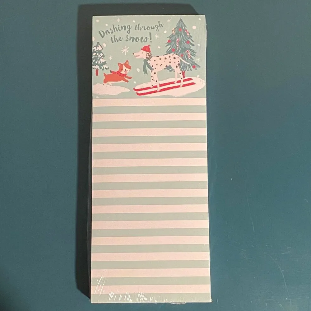 Dalmatian and Corgi Holiday Notepad
